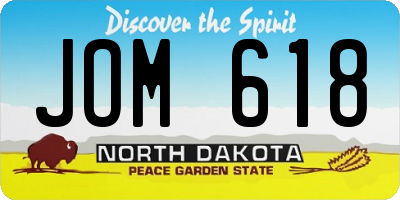 ND license plate JOM618
