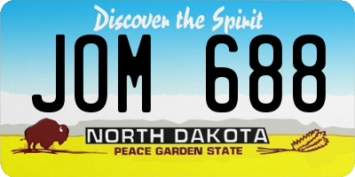 ND license plate JOM688