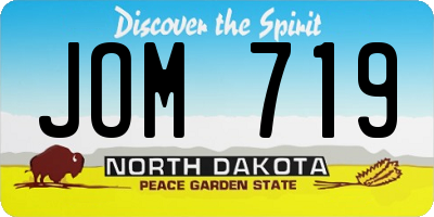 ND license plate JOM719