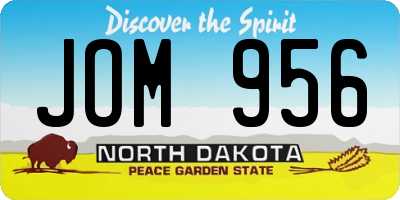 ND license plate JOM956
