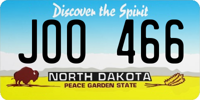 ND license plate JOO466