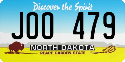 ND license plate JOO479