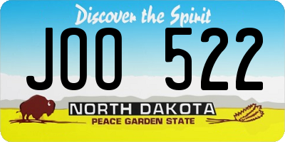 ND license plate JOO522