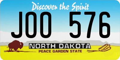 ND license plate JOO576