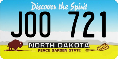 ND license plate JOO721