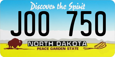 ND license plate JOO750