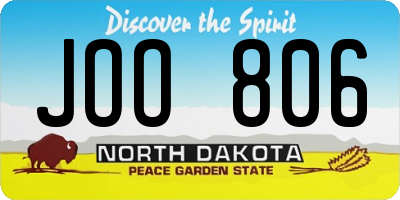 ND license plate JOO806