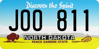 ND license plate JOO811
