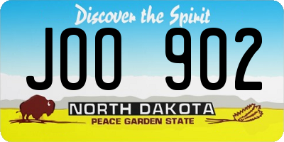 ND license plate JOO902