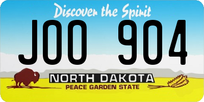 ND license plate JOO904