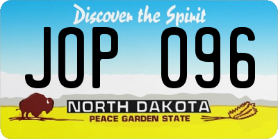 ND license plate JOP096
