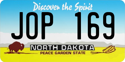 ND license plate JOP169