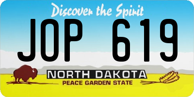 ND license plate JOP619