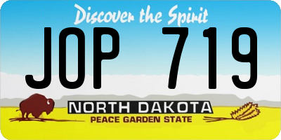 ND license plate JOP719