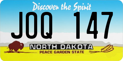ND license plate JOQ147