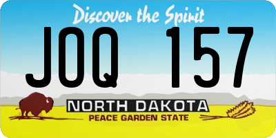 ND license plate JOQ157