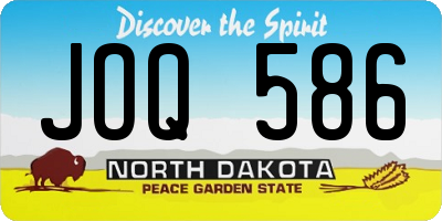 ND license plate JOQ586