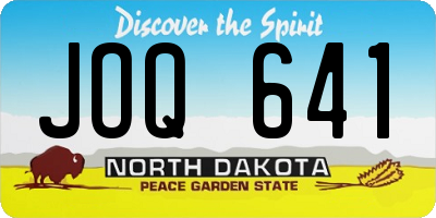 ND license plate JOQ641