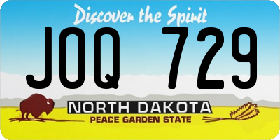 ND license plate JOQ729