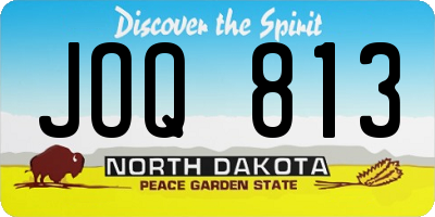ND license plate JOQ813