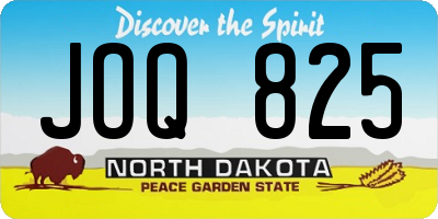 ND license plate JOQ825