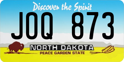 ND license plate JOQ873
