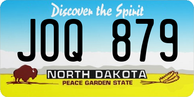 ND license plate JOQ879