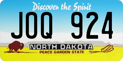 ND license plate JOQ924