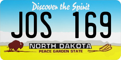 ND license plate JOS169