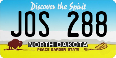 ND license plate JOS288