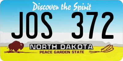 ND license plate JOS372