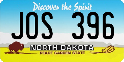 ND license plate JOS396
