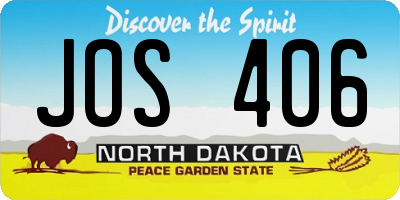 ND license plate JOS406