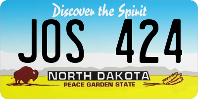 ND license plate JOS424