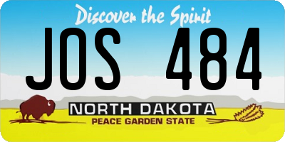 ND license plate JOS484