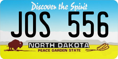 ND license plate JOS556
