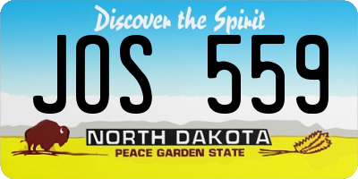 ND license plate JOS559