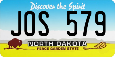 ND license plate JOS579
