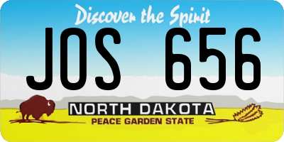 ND license plate JOS656