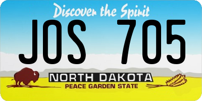 ND license plate JOS705