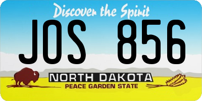 ND license plate JOS856