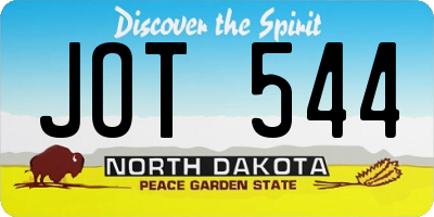 ND license plate JOT544