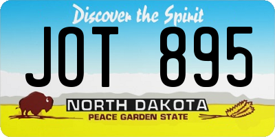 ND license plate JOT895