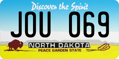 ND license plate JOU069