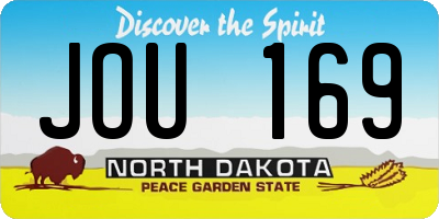 ND license plate JOU169