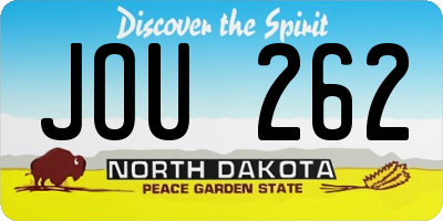 ND license plate JOU262
