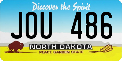 ND license plate JOU486