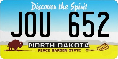 ND license plate JOU652