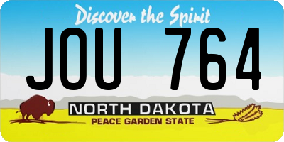 ND license plate JOU764