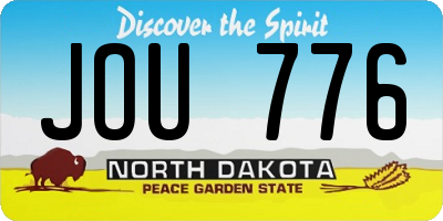 ND license plate JOU776
